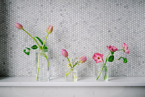 Cube Glass Modern Clear Flower Vase