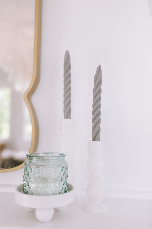 Gray Taper Candle - Set of 2