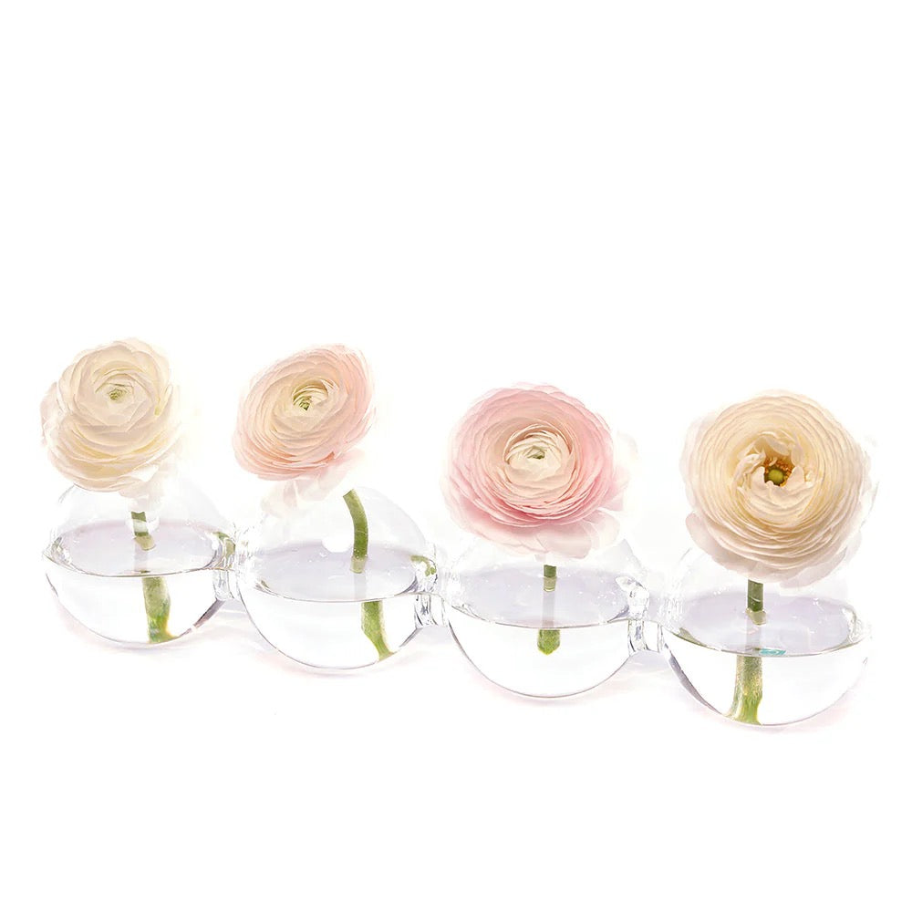Caterpillar Glass Modern Clear Flower Vase