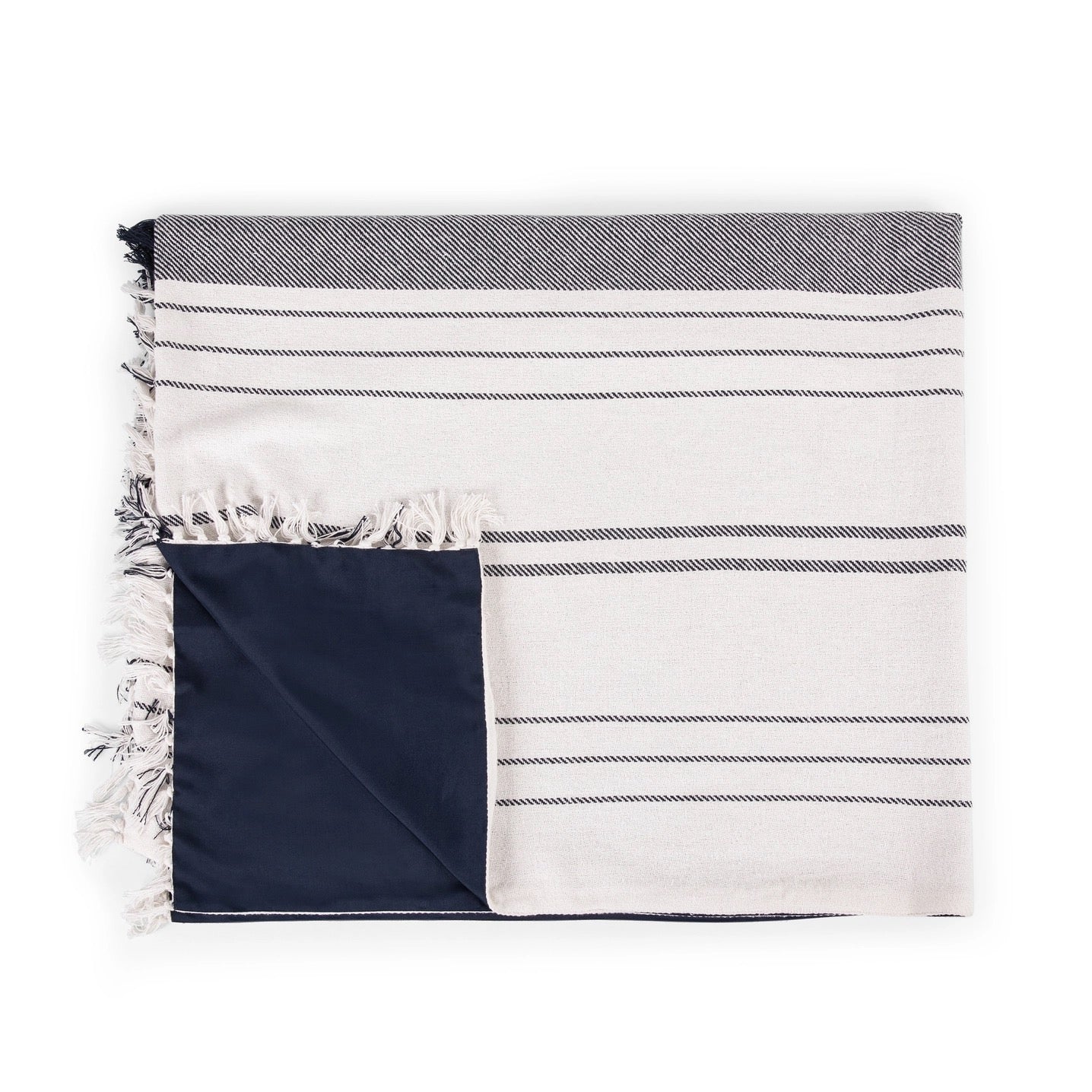 Picnic Blanket With Harness - Blue and White