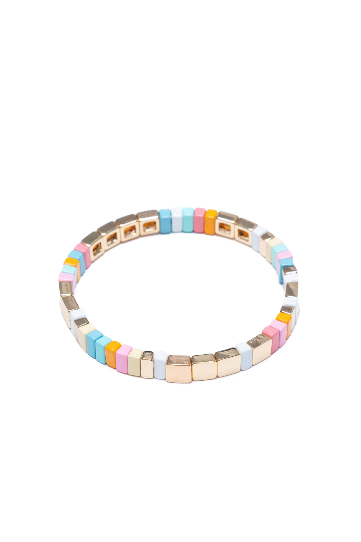 Golden Pastel Tile Bracelet